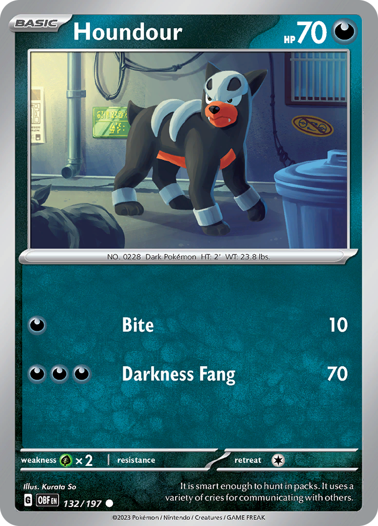 Houndour (132/197) [Scarlet & Violet: Obsidian Flames] | Gear Gaming Fayetteville