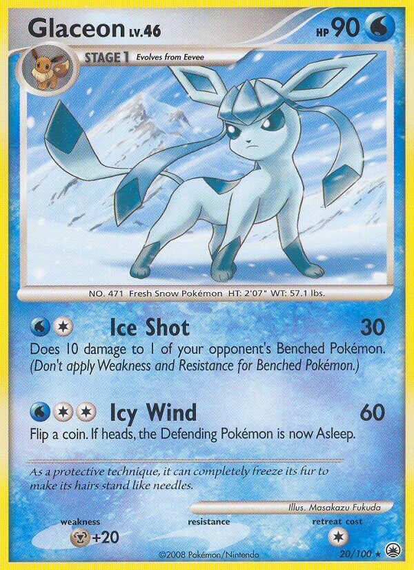 Glaceon (20/100) (Theme Deck Exclusive) [Diamond & Pearl: Majestic Dawn] | Gear Gaming Fayetteville