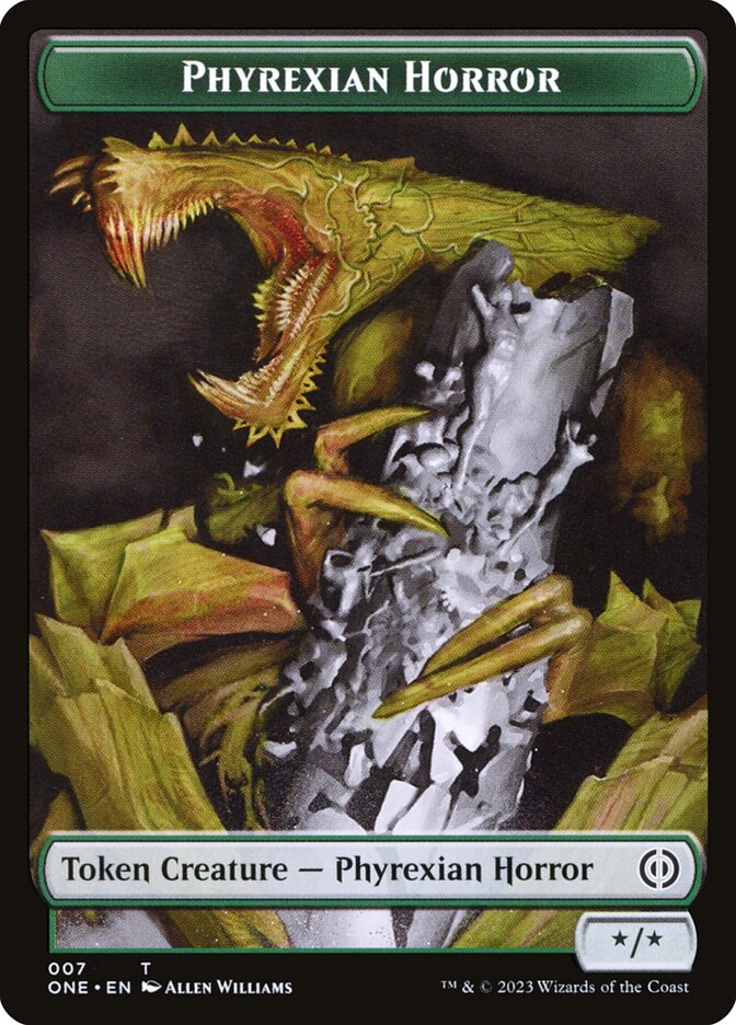 Phyrexian Goblin // Phyrexian Horror Double-Sided Token [Phyrexia: All Will Be One Tokens] | Gear Gaming Fayetteville