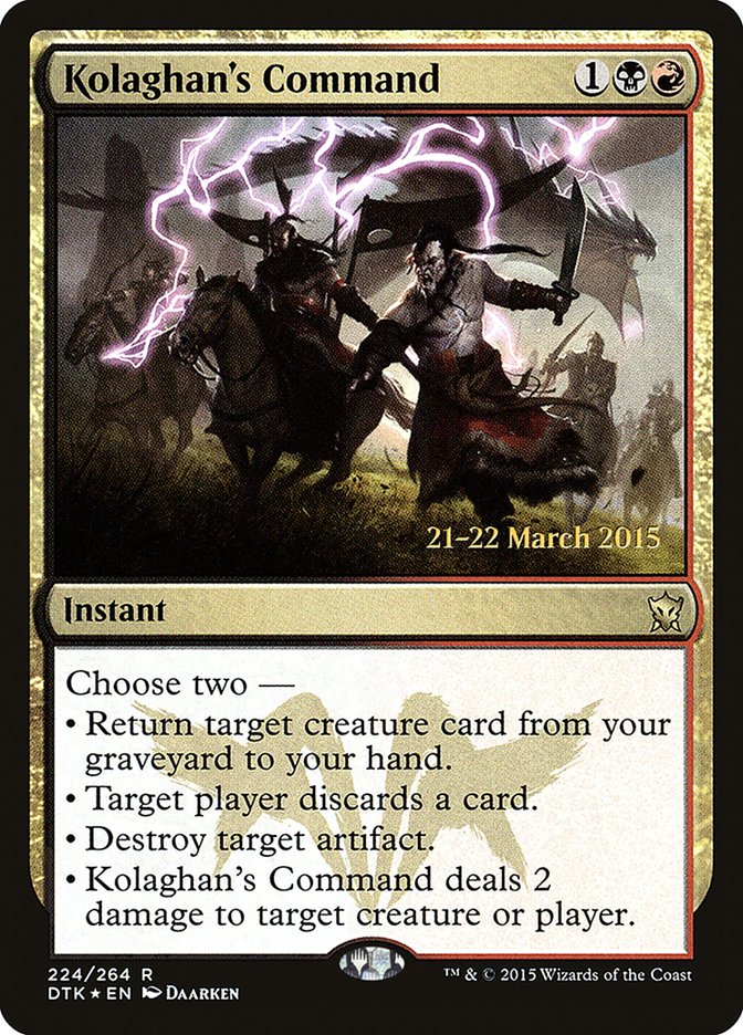 Kolaghan's Command [Dragons of Tarkir Prerelease Promos] | Gear Gaming Fayetteville