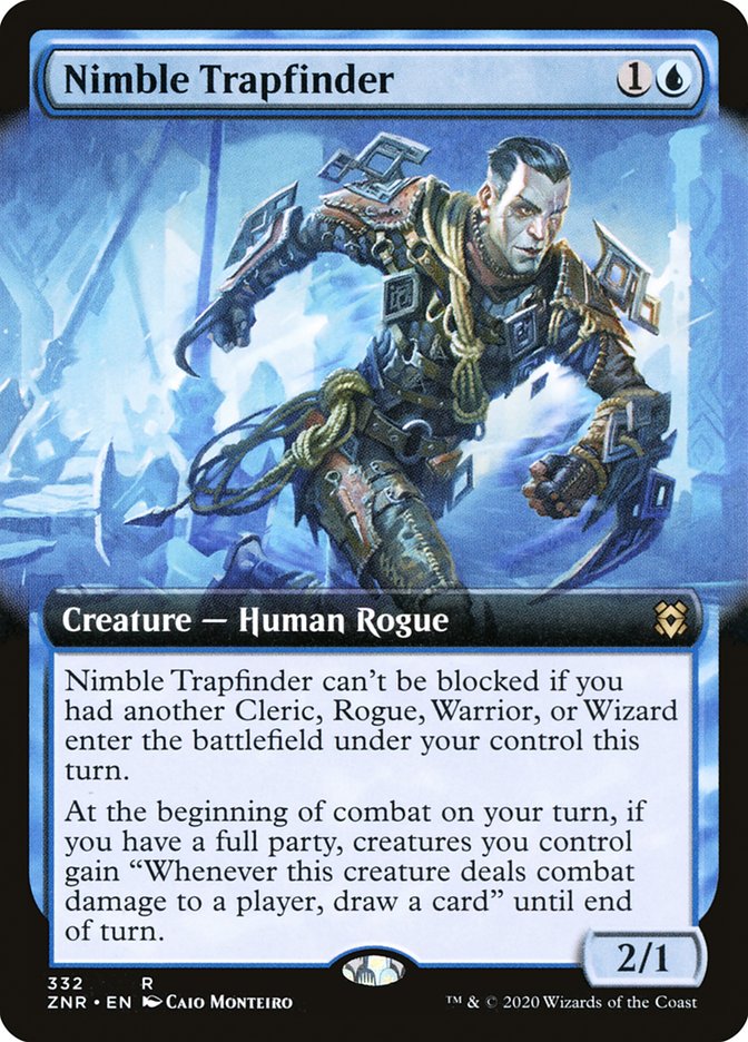 Nimble Trapfinder (Extended Art) [Zendikar Rising] | Gear Gaming Fayetteville