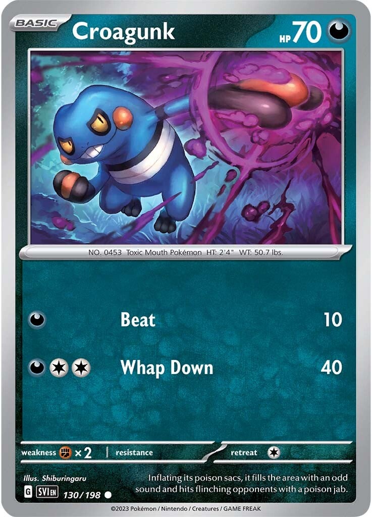 Croagunk (130/198) [Scarlet & Violet: Base Set] | Gear Gaming Fayetteville