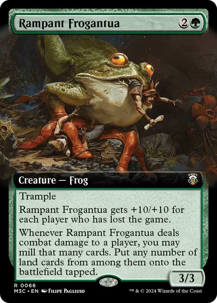 Rampant Frogantua (Extended Art) (Ripple Foil) [Modern Horizons 3 Commander] | Gear Gaming Fayetteville