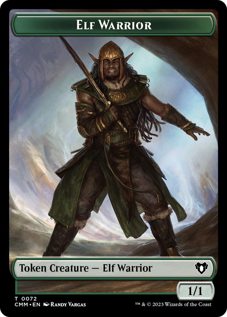 Elf Warrior // Cleric Double-Sided Token [Commander Masters Tokens] | Gear Gaming Fayetteville