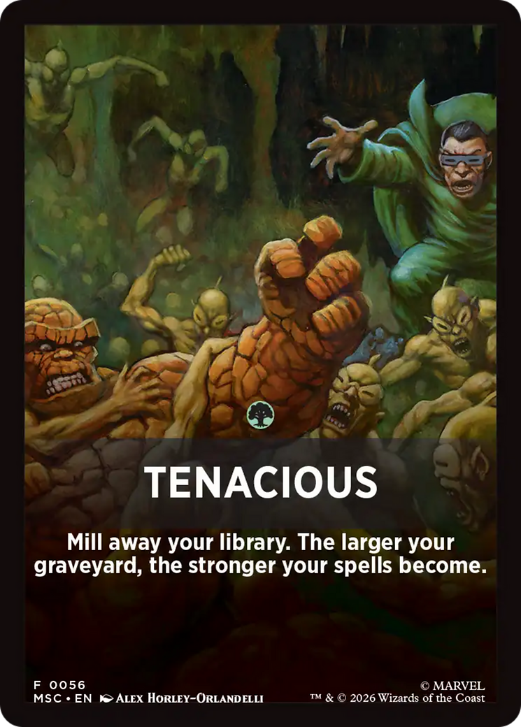 Tenacious Theme Card [Marvel Super Heroes Commander] | Gear Gaming Fayetteville