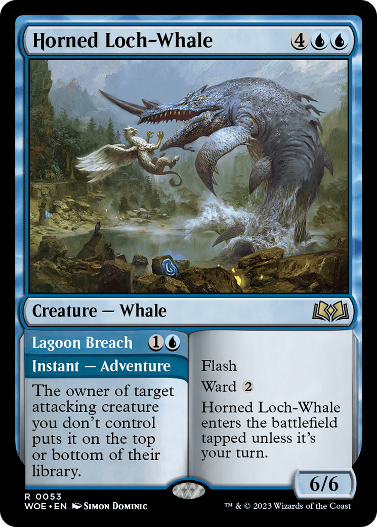 Horned Loch-Whale // Lagoon Breach [Wilds of Eldraine] | Gear Gaming Fayetteville