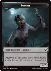 Snake // Zombie Double-Sided Token [Secrets of Strixhaven Commander Tokens] | Gear Gaming Fayetteville