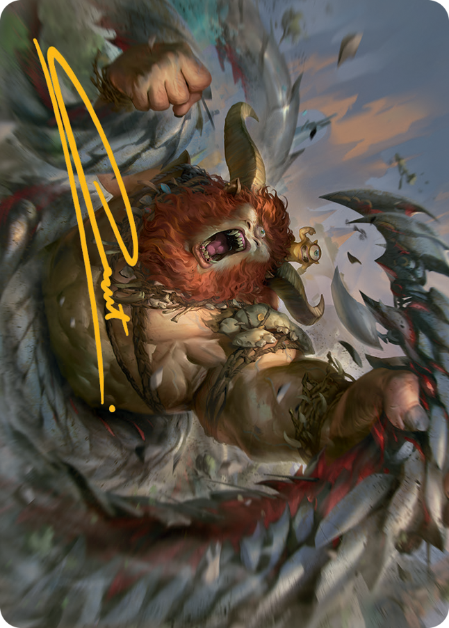 Borborygmos and Fblthp Art Card (42) (Gold-Stamped Signature) [March of the Machine Art Series] | Gear Gaming Fayetteville