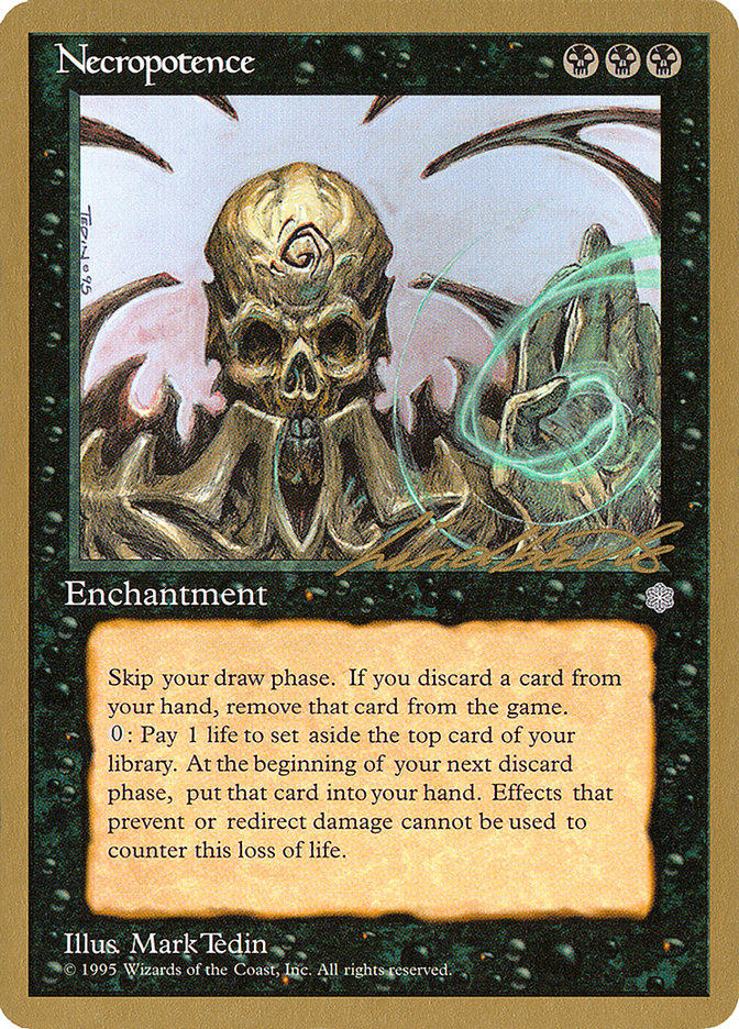 Necropotence (Leon Lindback) [Pro Tour Collector Set] | Gear Gaming Fayetteville