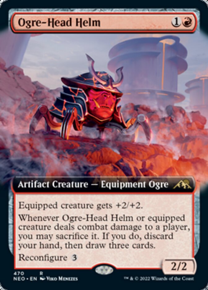 Ogre-Head Helm (Extended Art) [Kamigawa: Neon Dynasty] | Gear Gaming Fayetteville