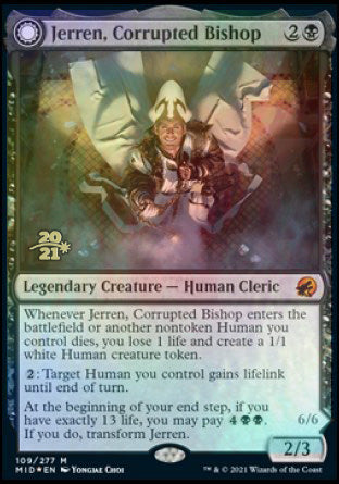 Jerren, Corrupted Bishop // Ormendahl, the Corrupted [Innistrad: Midnight Hunt Prerelease Promos] | Gear Gaming Fayetteville