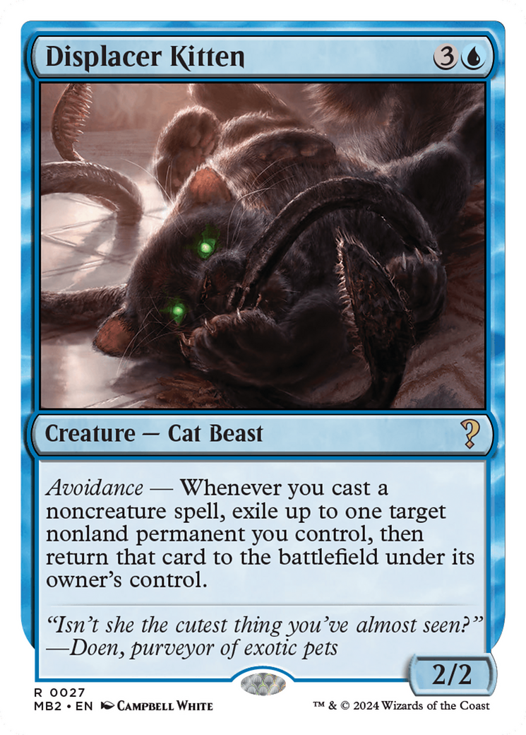 Displacer Kitten (White Border) [Mystery Booster 2] | Gear Gaming Fayetteville