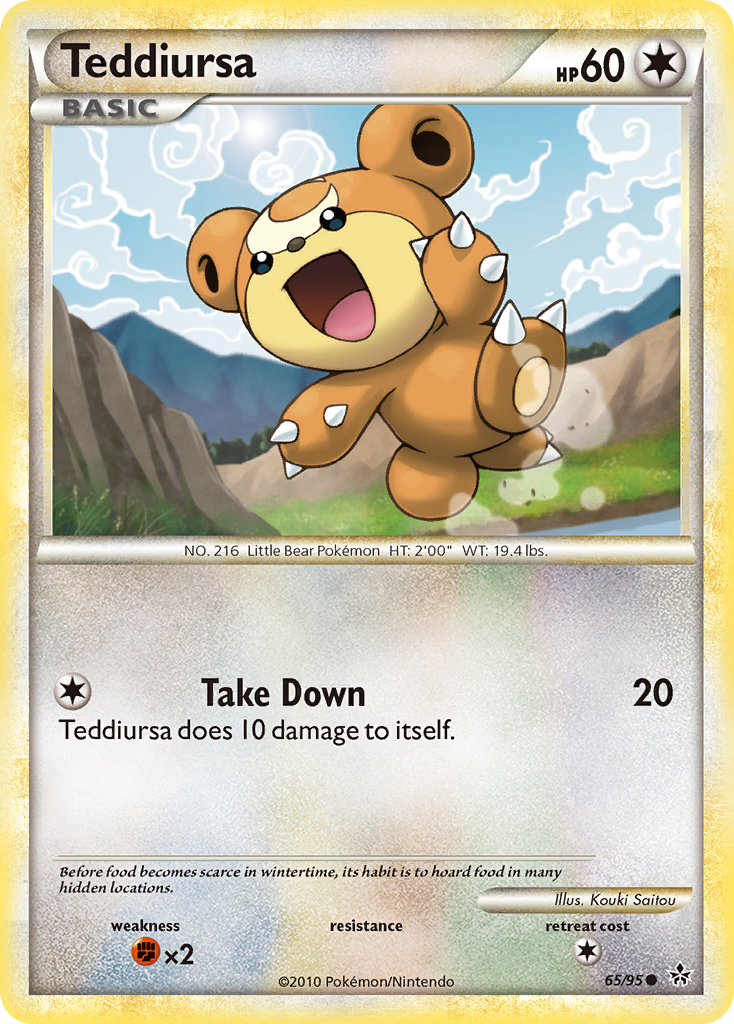 Teddiursa (65/95) [HeartGold & SoulSilver: Unleashed] | Gear Gaming Fayetteville