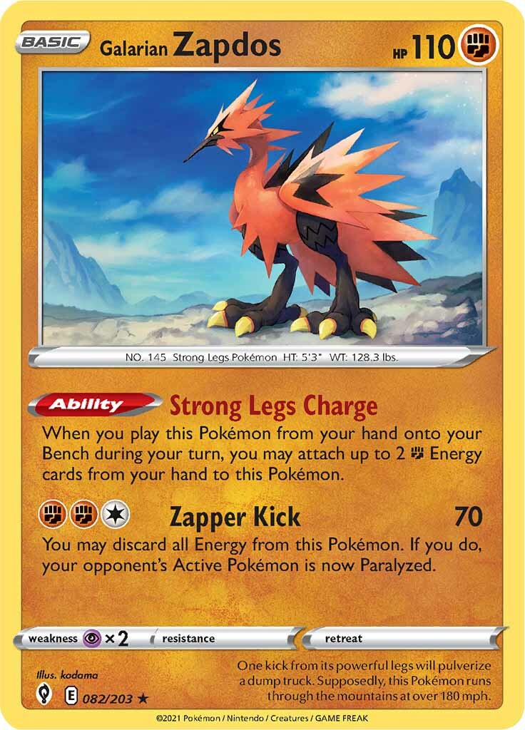 Galarian Zapdos (082/203) [Sword & Shield: Evolving Skies] | Gear Gaming Fayetteville