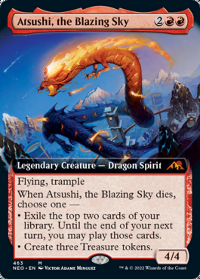 Atsushi, the Blazing Sky (Extended Art) [Kamigawa: Neon Dynasty] | Gear Gaming Fayetteville