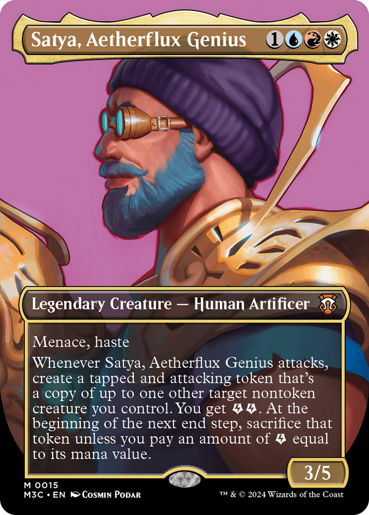 Satya, Aetherflux Genius (Borderless) [Modern Horizons 3 Commander] | Gear Gaming Fayetteville