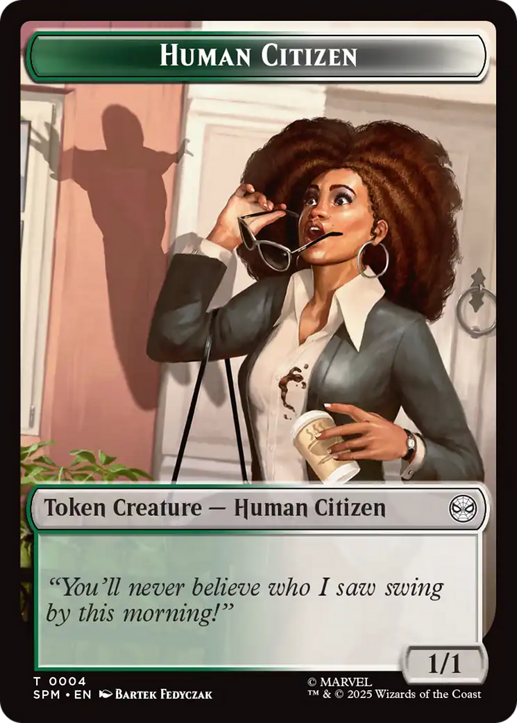 Copy // Human Citizen Double-Sided Token [Marvel's Spider-Man Tokens] | Gear Gaming Fayetteville