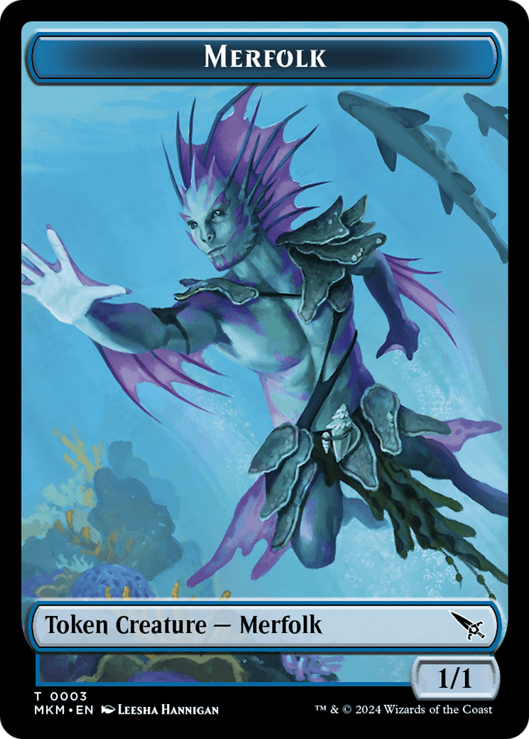 Detective // Merfolk Double-Sided Token [Murders at Karlov Manor Tokens] | Gear Gaming Fayetteville