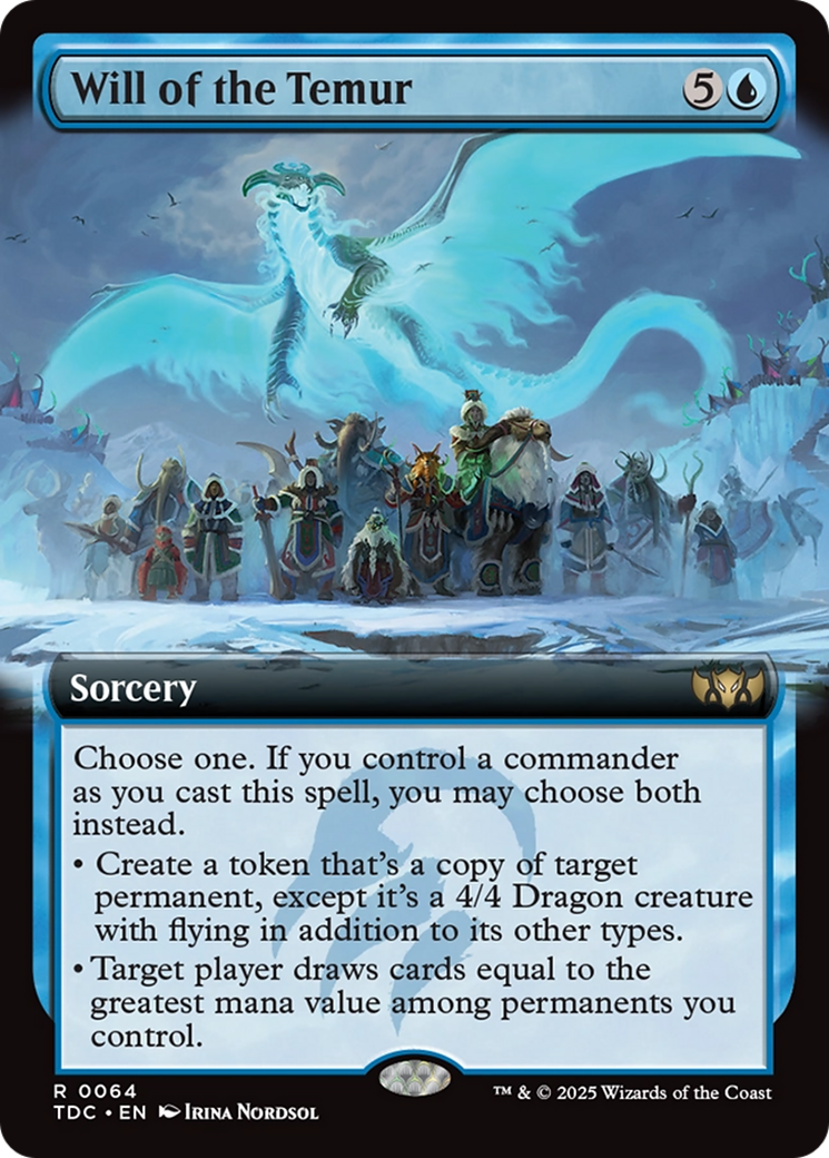 Will of the Temur (Extended Art) [Tarkir: Dragonstorm Commander] | Gear Gaming Fayetteville