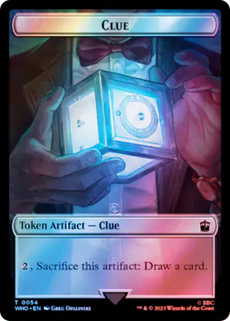 Copy // Clue (0054) Double-Sided Token (Surge Foil) [Doctor Who Tokens] | Gear Gaming Fayetteville