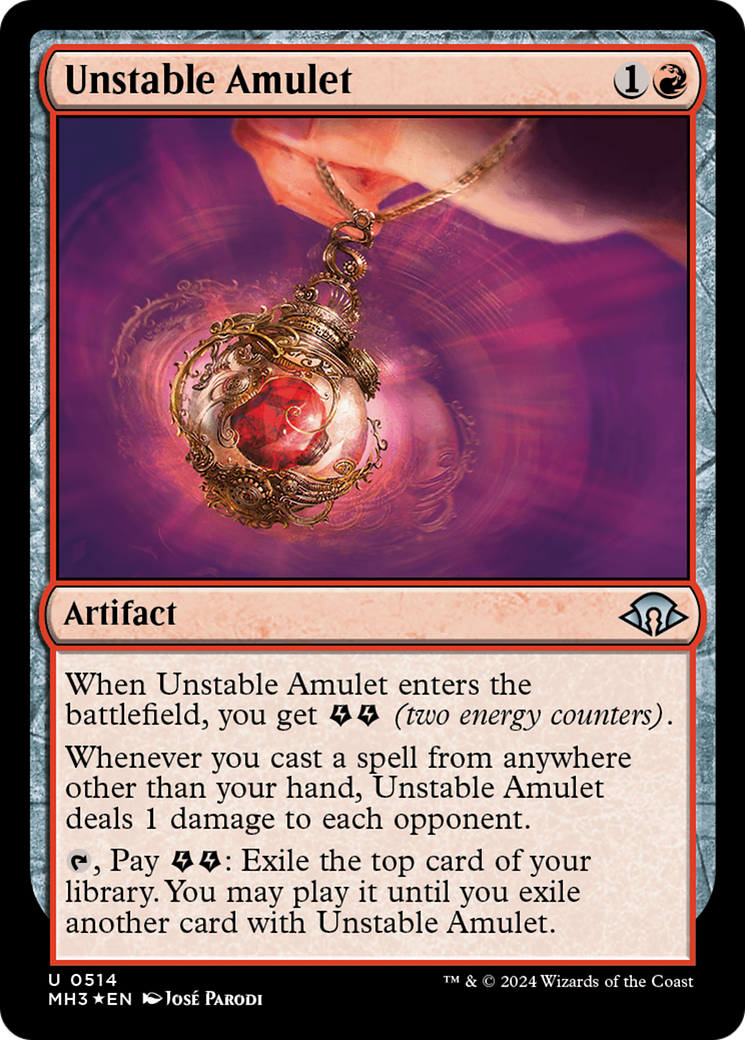 Unstable Amulet (Ripple Foil) [Modern Horizons 3] | Gear Gaming Fayetteville