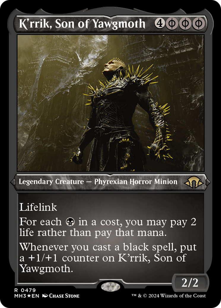 K'rrik, Son of Yawgmoth (Foil Etched) [Modern Horizons 3] | Gear Gaming Fayetteville