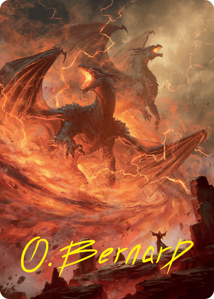 Rite of the Dragoncaller Art Card (38/54) (Gold-Stamped Signature) [Foundations Art Series] | Gear Gaming Fayetteville