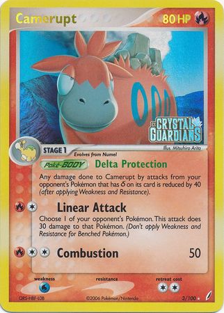 Camerupt (3/100) (Stamped) [EX: Crystal Guardians] | Gear Gaming Fayetteville