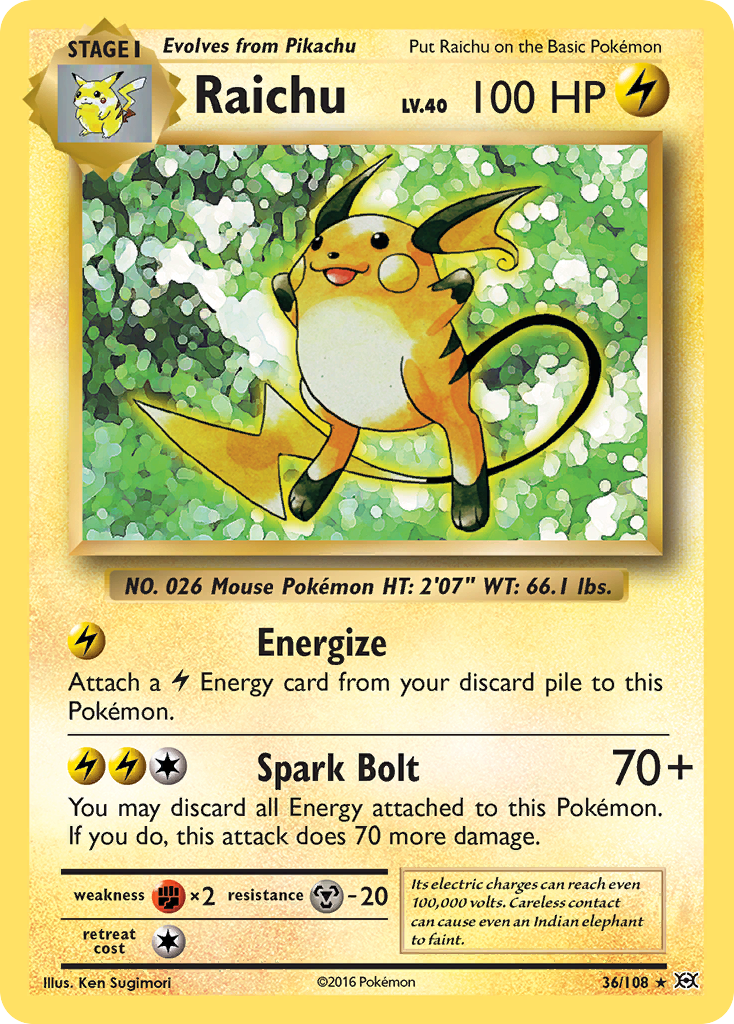 Raichu (36/108) [XY: Evolutions] | Gear Gaming Fayetteville