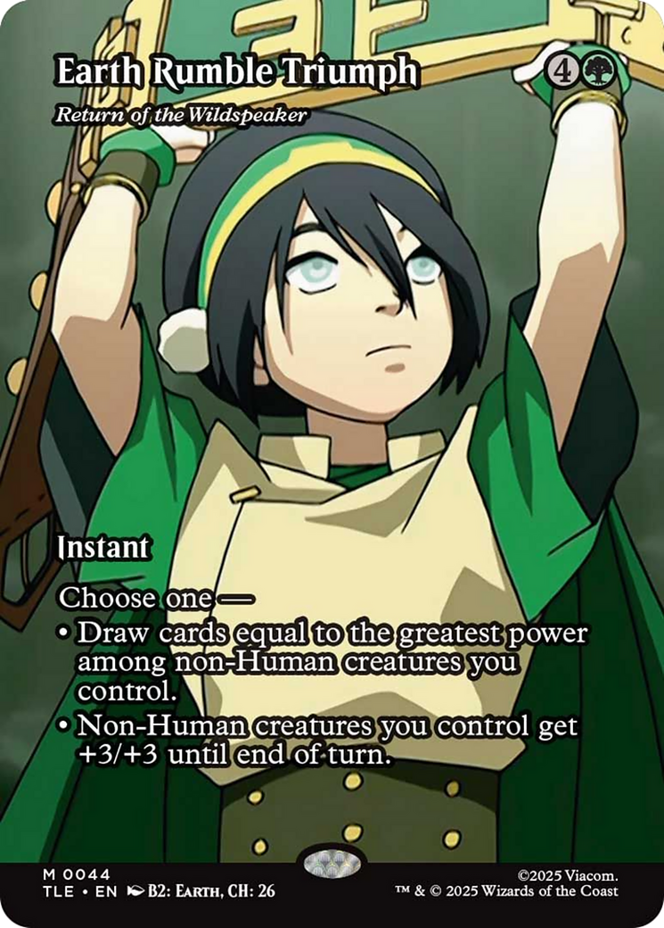 Earth Rumble Triumph - Return of the Wildspeaker (Borderless) [Avatar: The Last Airbender: Eternal-Legal] | Gear Gaming Fayetteville