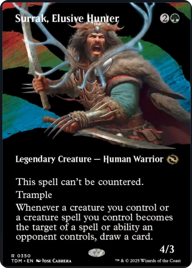 Surrak, Elusive Hunter (Borderless) [Tarkir: Dragonstorm] | Gear Gaming Fayetteville