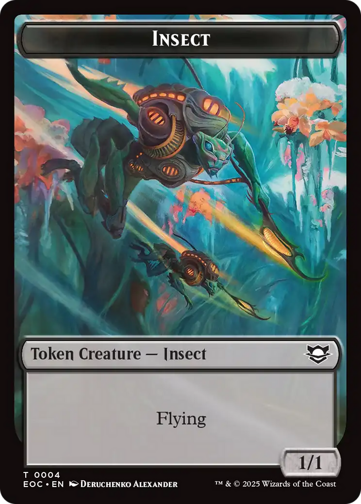 Insect // Golem (0013) Double-Sided Token [Edge of Eternities Commander Tokens] | Gear Gaming Fayetteville