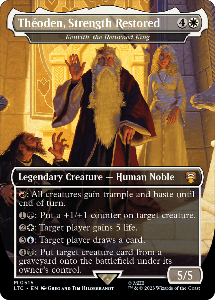 Theoden, Strength Restored - Kenrith, the Returned King (Borderless) [The Lord of the Rings: Tales of Middle-Earth Commander] | Gear Gaming Fayetteville