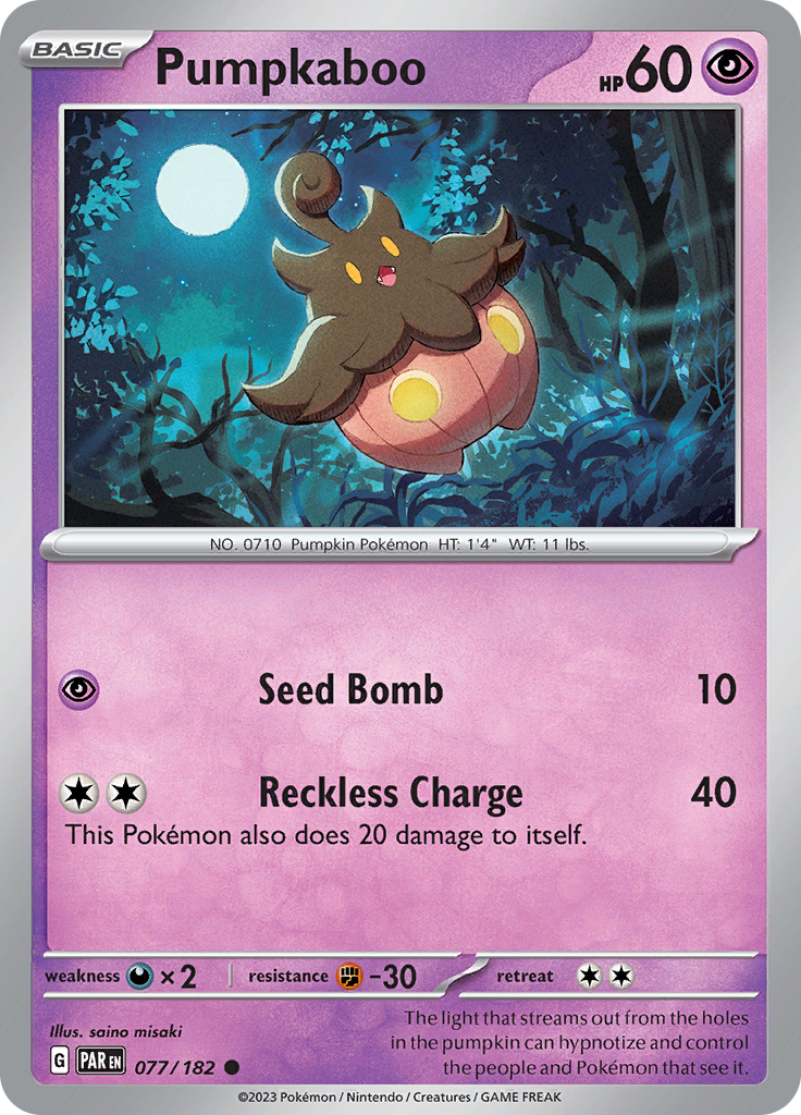 Pumpkaboo (077/182) [Scarlet & Violet: Paradox Rift] | Gear Gaming Fayetteville