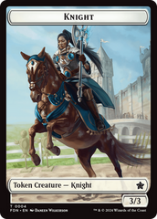 Human // Knight Double-Sided Token [Foundations Tokens] | Gear Gaming Fayetteville