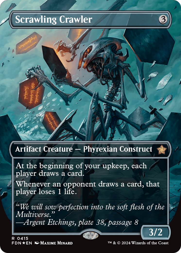 Scrawling Crawler (Borderless) (Mana Foil) [Foundations] | Gear Gaming Fayetteville