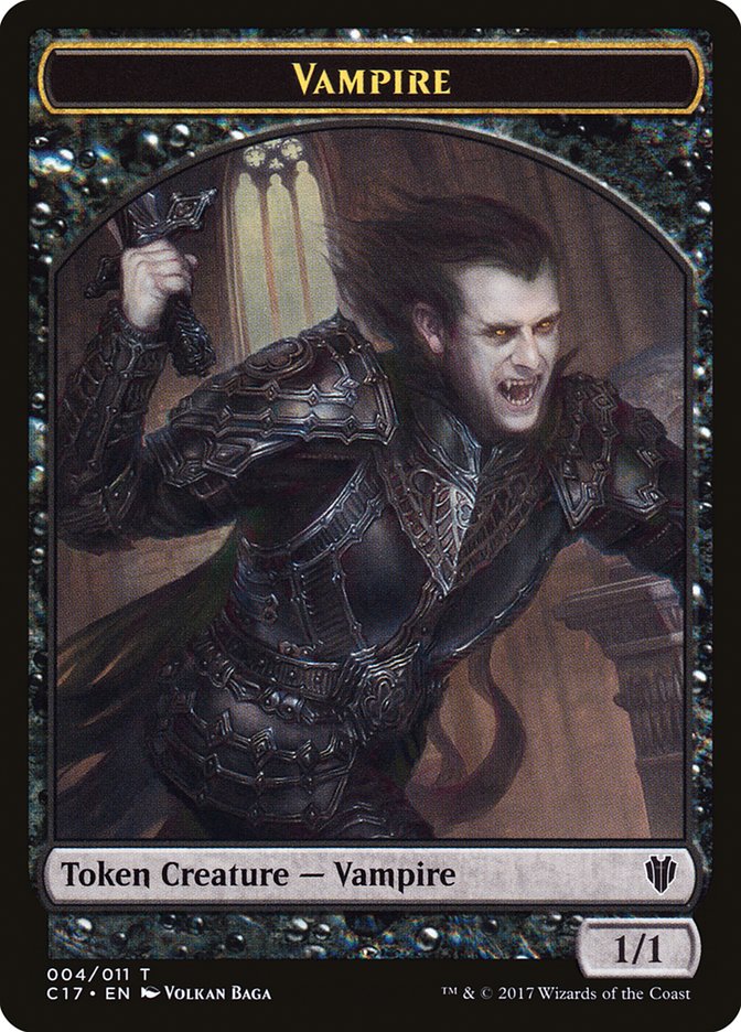 Bat // Vampire Double-Sided Token [Commander 2017 Tokens] | Gear Gaming Fayetteville