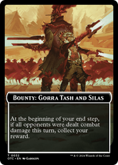 Bounty: Gorra Tash and Silas // Bounty Rules Double-Sided Token [Outlaws of Thunder Junction Commander Tokens] | Gear Gaming Fayetteville