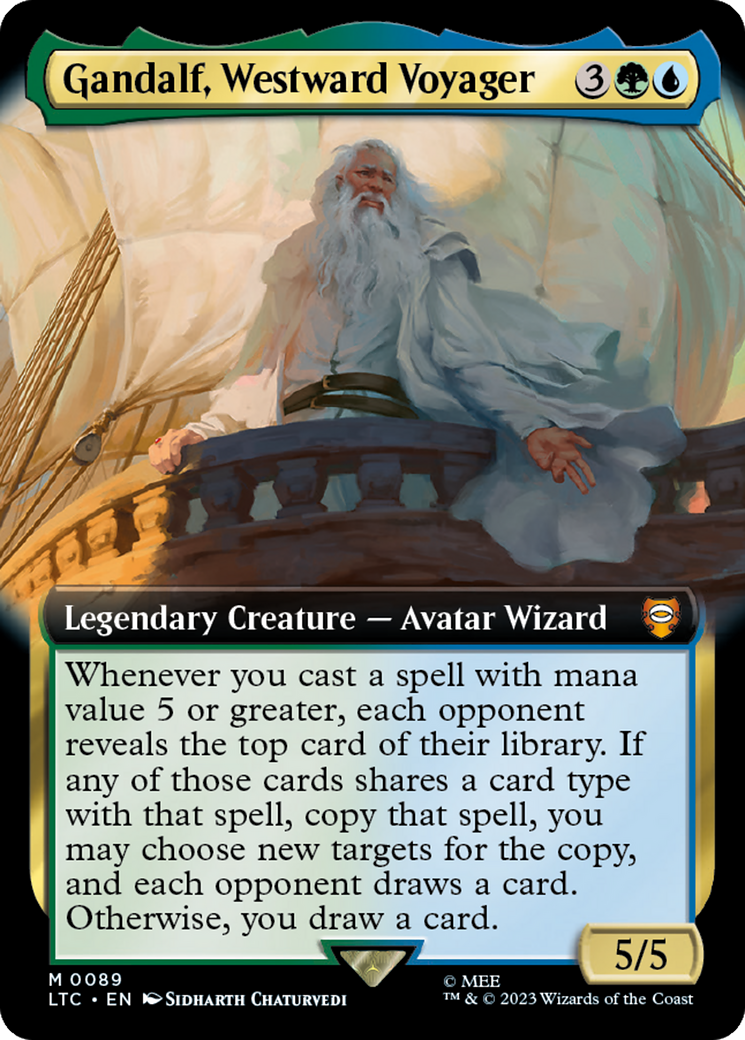 Gandalf, Westward Voyager (Extended Art) [The Lord of the Rings: Tales of Middle-Earth Commander] | Gear Gaming Fayetteville