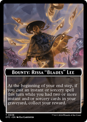 Bounty: Rissa "Blades" Lee // Bounty Rules Double-Sided Token [Outlaws of Thunder Junction Commander Tokens] | Gear Gaming Fayetteville