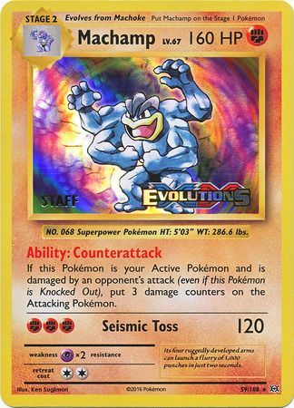 Machamp (59/108) (XY Evolutions Staff Prerelease) [XY: Black Star Promos] | Gear Gaming Fayetteville