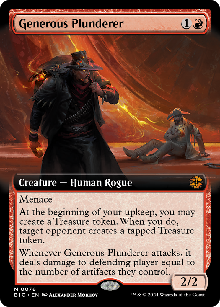 Generous Plunderer (Extended Art) [Outlaws of Thunder Junction: The Big Score] | Gear Gaming Fayetteville