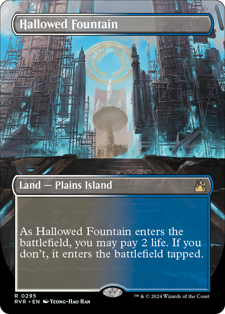 Hallowed Fountain (Borderless) [Ravnica Remastered] | Gear Gaming Fayetteville