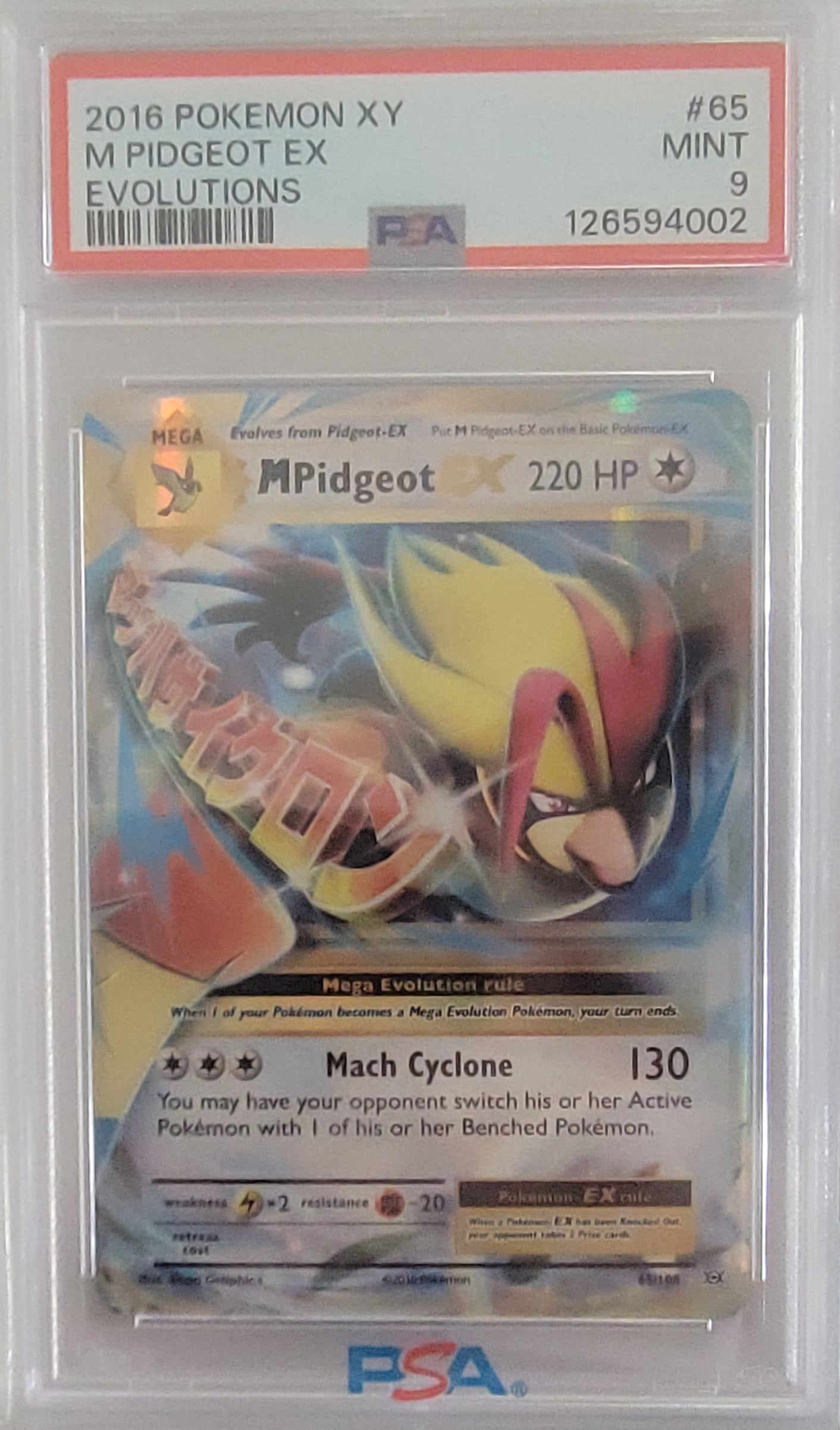 M Pidgeot EX (65/108) PSA 9 [XY: Evolutions] | Gear Gaming Fayetteville