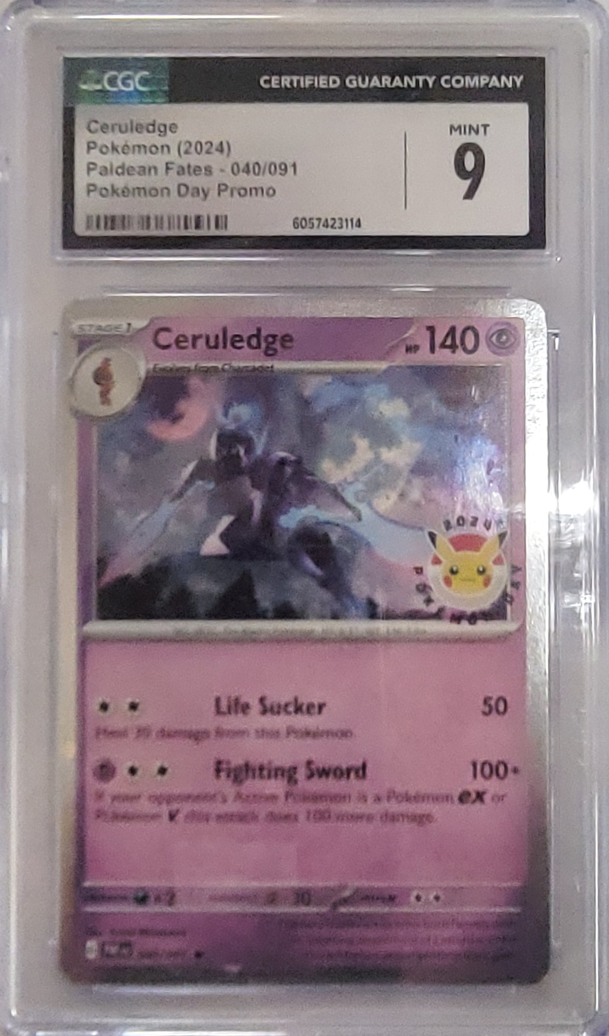 Ceruledge (040/091) (Pokemon Day 2024)(Cosmos Holo) CGC 9 [Scarlet & Violet: Black Star Promos] | Gear Gaming Fayetteville