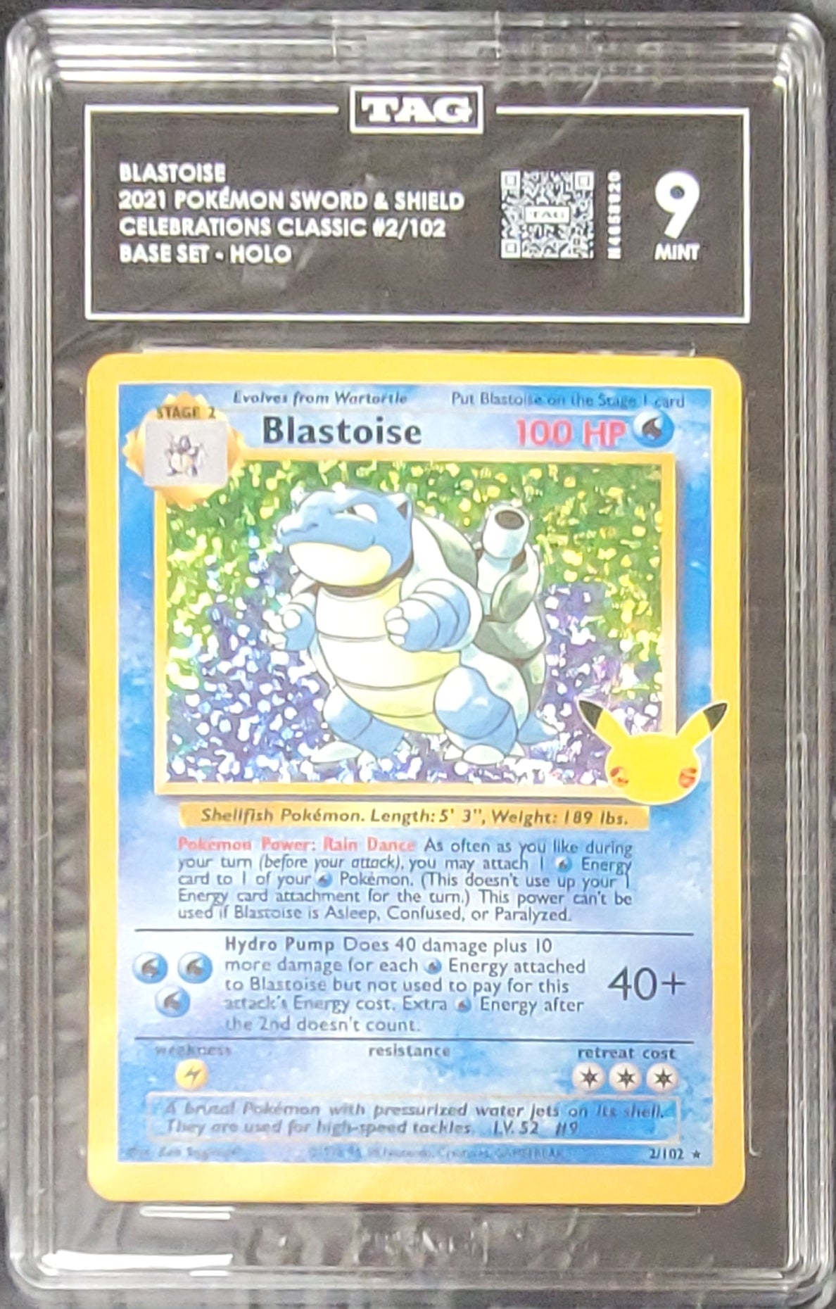 Blastoise (2/102) TAG 9 [Celebrations: 25th Anniversary - Classic Collection] | Gear Gaming Fayetteville