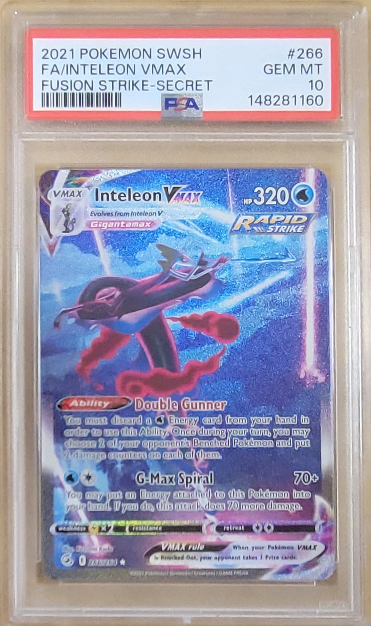 Inteleon VMAX (266/264) PSA 10 [Sword & Shield: Fusion Strike] | Gear Gaming Fayetteville