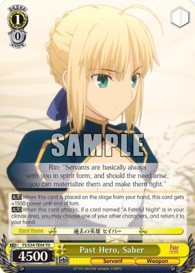Past Hero, Saber (TD) - [Fate/stay night [Unlimited Blade Works]] | Gear Gaming Fayetteville