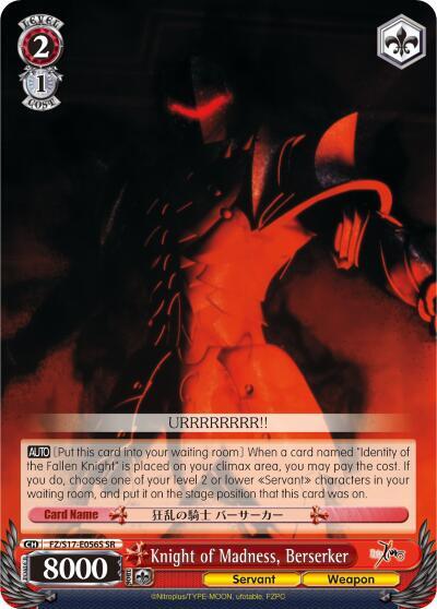 Knight of Madness, Berserker (SR) - [Fate/Zero] | Gear Gaming Fayetteville