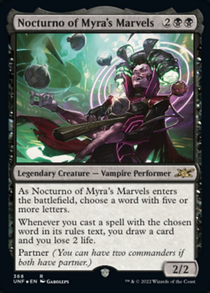 Nocturno of Myra's Marvels (Galaxy Foil) [Unfinity] | Gear Gaming Fayetteville